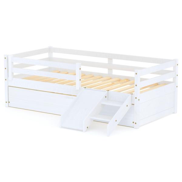 Imagem de Bicama Solteiro Infantil Eco e Mini Escada/Escorregador Branco Mobilistore