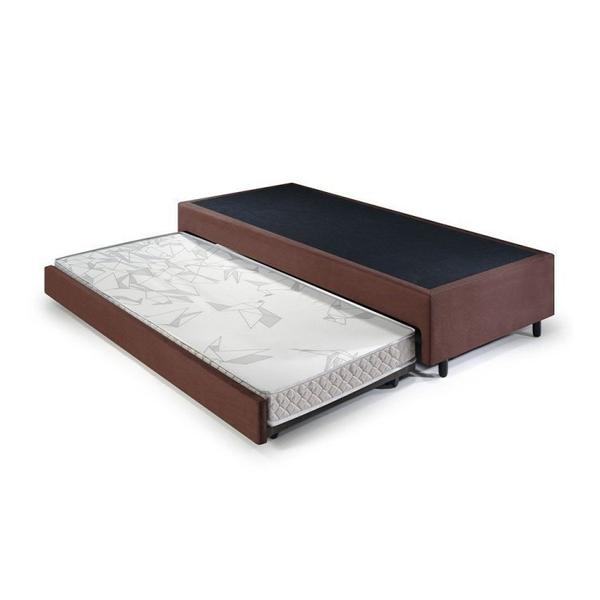 Bicama Solteiro King 96x203x28cm Suede e Colchão Auxiliar D23 78x188x12cm Ecoline - B&G Imagem de Bicama Solteiro King 96x203x28cm Suede e Colchão Auxiliar D23 78x188x12cm Ecoline