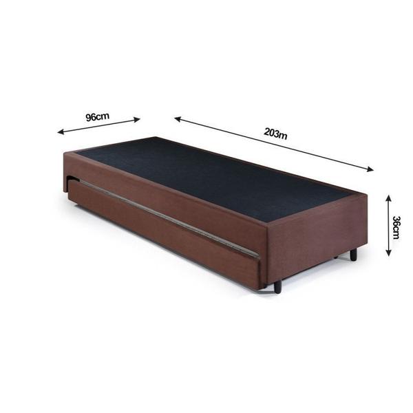 Bicama Solteiro King 96x203x28cm Suede e Colchão Auxiliar D23 78x188x12cm Ecoline - B&G Imagem de Bicama Solteiro King 96x203x28cm Suede e Colchão Auxiliar D23 78x188x12cm Ecoline