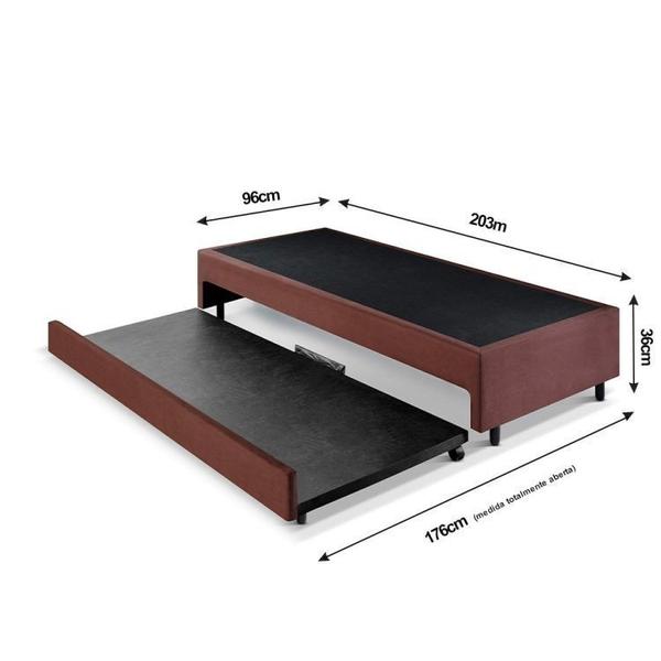 Bicama Solteiro King 96x203x28cm Suede e Colchão Auxiliar D23 78x188x12cm Ecoline - B&G Imagem de Bicama Solteiro King 96x203x28cm Suede e Colchão Auxiliar D23 78x188x12cm Ecoline