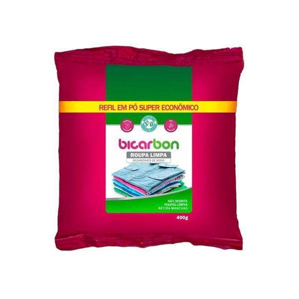 Bicarbonato de Sódio Roupa Limpa Biodegradável Refil Bicarbon 400g - Uso Imagem de Bicarbonato de Sódio Roupa Limpa Biodegradável Refil Bicarbon 400g