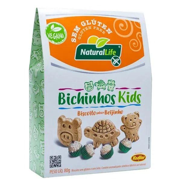 BICHINHOS KIDS SABOR BEIJINHO VEGANO S/ GLUTEN KODILAR 12x80g Imagem de BICHINHOS KIDS SABOR BEIJINHO VEGANO S/ GLUTEN KODILAR 12x80g