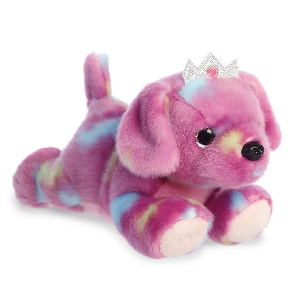 Imagem de Bicho de pelúcia Aurora Vibrant Bright Fancies Princess Tutti Puppy Purple 18 cm