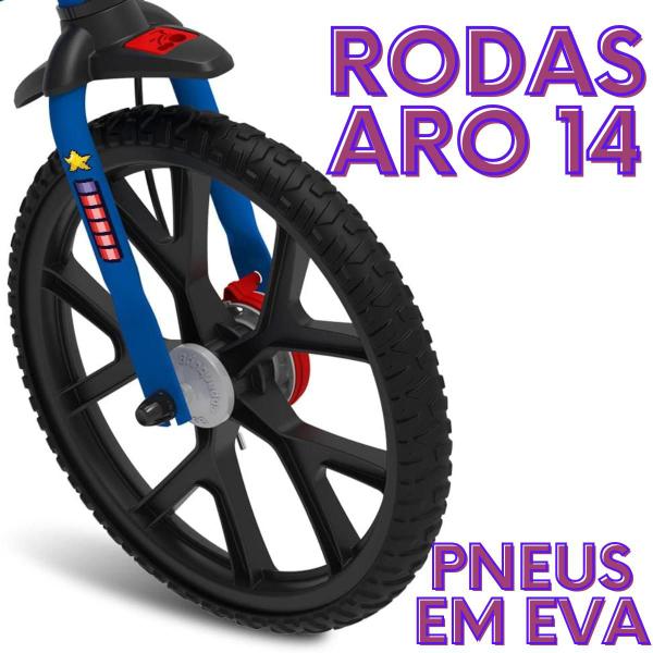 Imagem de Bicicleta 14 aro azul power game bandeirante ref 3047