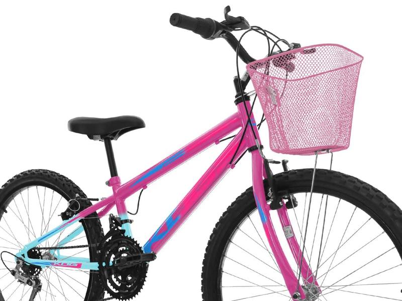 Imagem de Bicicleta 24 infantil Feminina 18V Shimano Cestinha