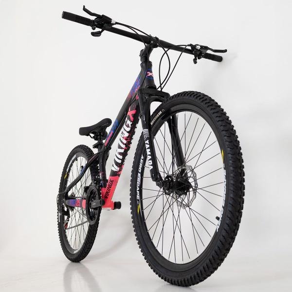 Imagem de Bicicleta 26 vikingx 21v index - tuff x-25 - preto/rosa