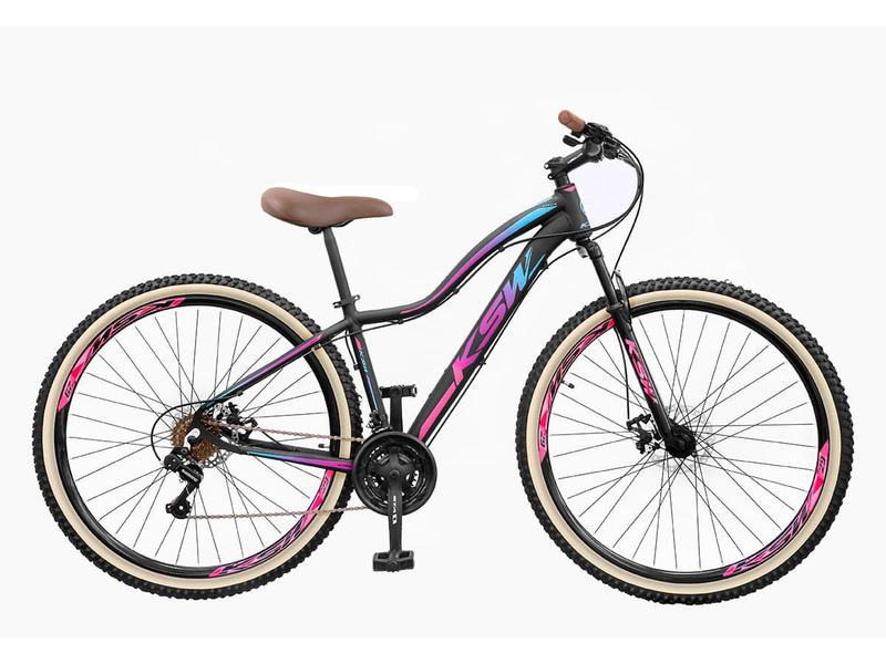 Imagem de Bicicleta 29 KSW MWZA Retro Feminino 21v Shimano Freio Disco