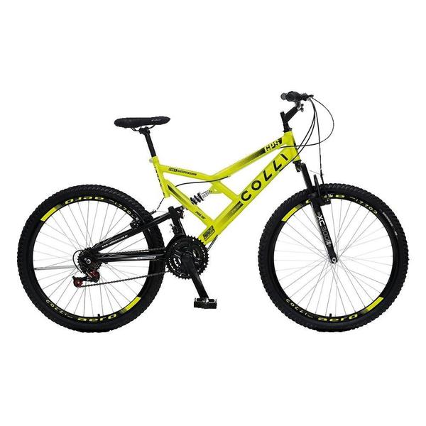 Imagem de Bicicleta Adulto Colli GPS Aro 26, 21 Marchas, Quadro Tamanho 19, Freio V-Brake, Amarelo Neon