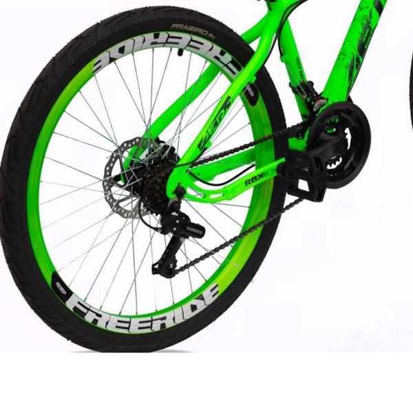 Imagem de Bicicleta Aero Rbx Aro 26 Quadro Alumínio Freio A Disco Verde Neon - Preto