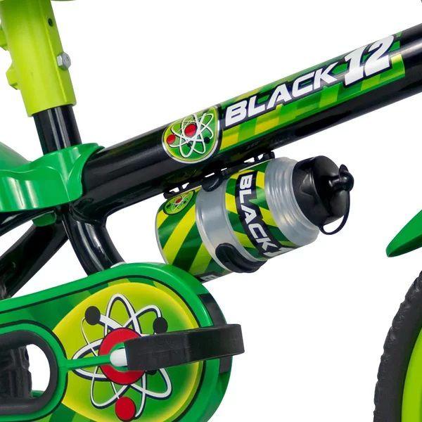 Imagem de Bicicleta Aro 12 Black Nathor a Partir de 3 Anos com Rodinhas