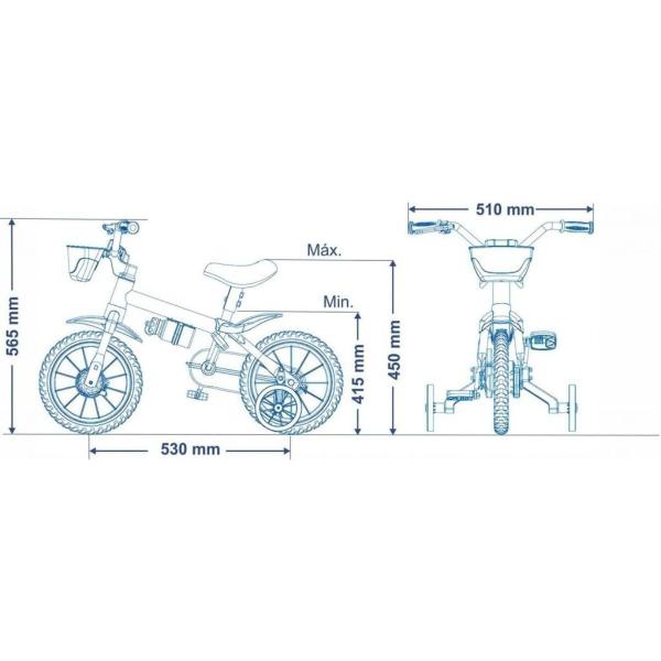 Imagem de Bicicleta Aro 12 Cecizinha Unicórnio Nathor 100150160020