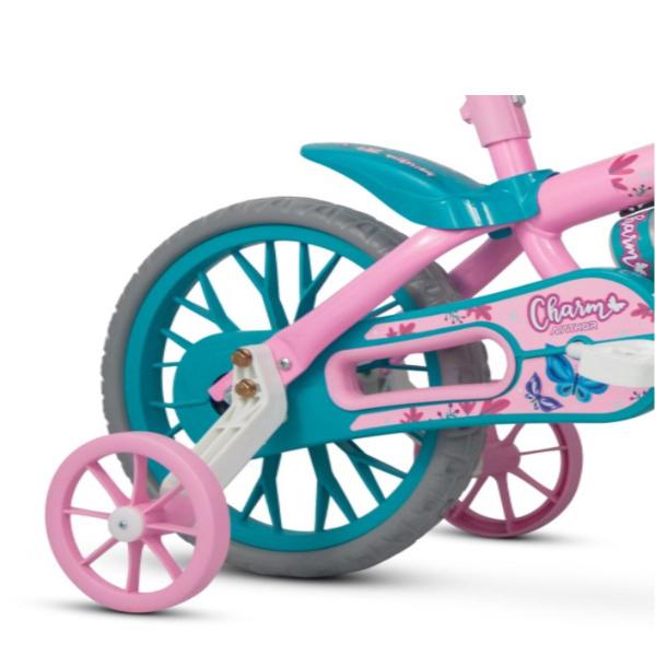 Imagem de Bicicleta Aro 12 Charm Nathor 3 Anos Rodinhas e Garrafinha