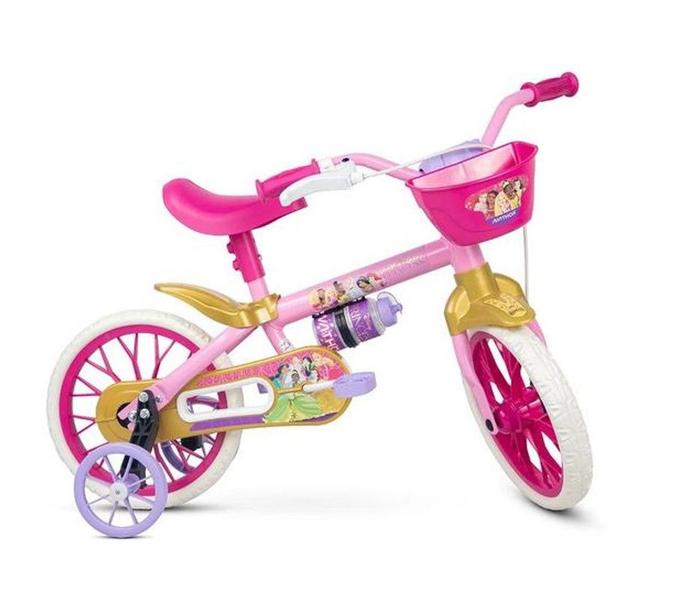 Imagem de Bicicleta  Aro 12 Com Rodinhas Princesas Disney - Nathor