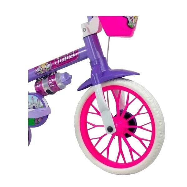 Imagem de Bicicleta aro 12 fem violet violeta/branco infantil feminina