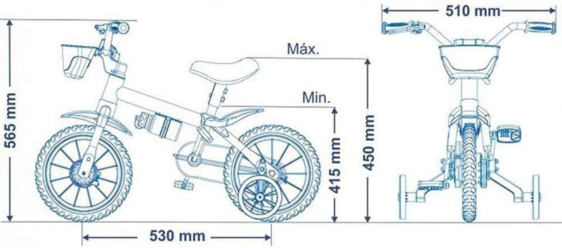 Imagem de Bicicleta Aro 12 Fire Man 02 Azul - Nathor