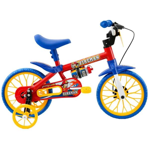 Imagem de Bicicleta Aro 12 Masculina Nathor Com Rodinha E Kit Proteção