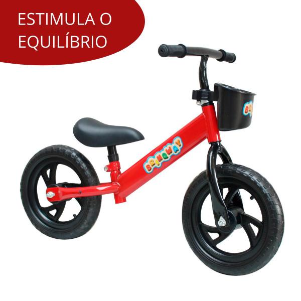 Imagem de Bicicleta Aro 12 Sem Pedal Bike Balance Importway Vermelha