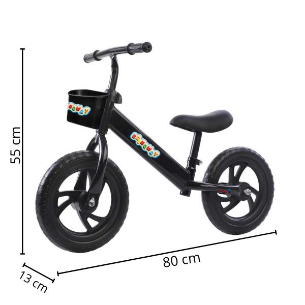 Imagem de Bicicleta Aro 12 Sem Pedal Importway Bike Balance Preta