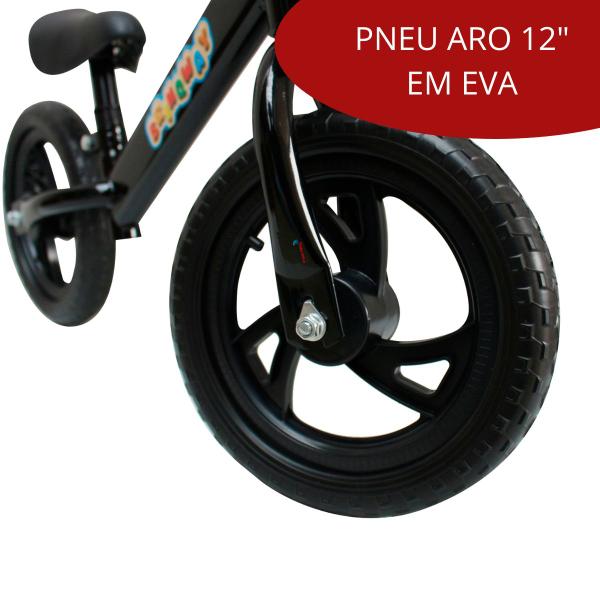 Imagem de Bicicleta Aro 12 Sem Pedal Importway Bike Balance Preta