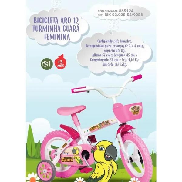 Imagem de Bicicleta Aro 12 Turminha Guara Feminina - STYLL KIDS