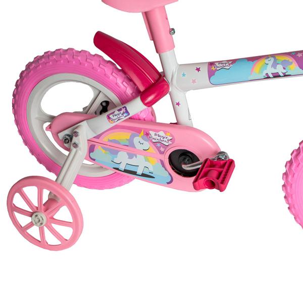 Imagem de Bicicleta aro 12 unicornio rosa magic rainbow