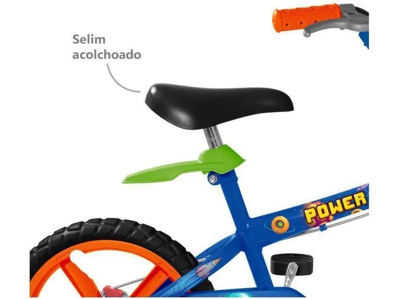 Imagem de Bicicleta aro 14 power game azul/laranja r.3029/3066 bandeirante