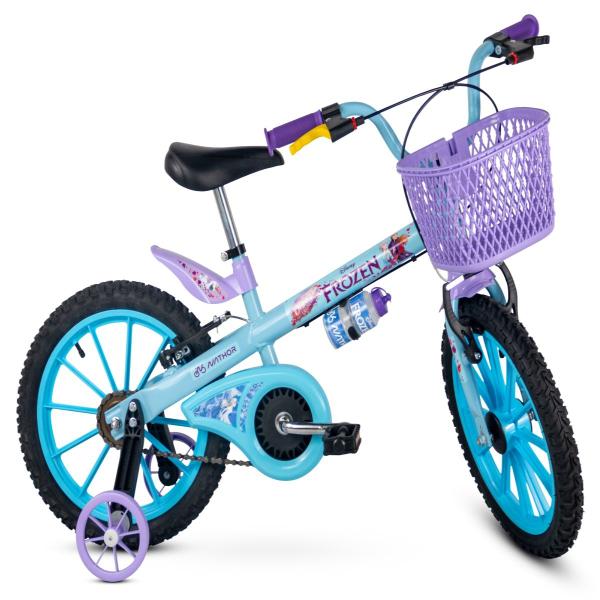 Imagem de Bicicleta Aro 16 Infantil Disney Frozen Com Rodinha Capacete