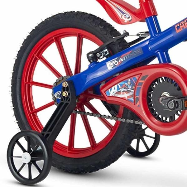 Imagem de Bicicleta Aro 16 Infantil Rodinhas Capitão America Nathor