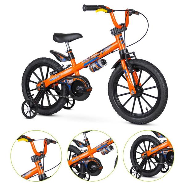 Imagem de Bicicleta Aro 16 Rodinhas Menino Bike Infantil Passeio