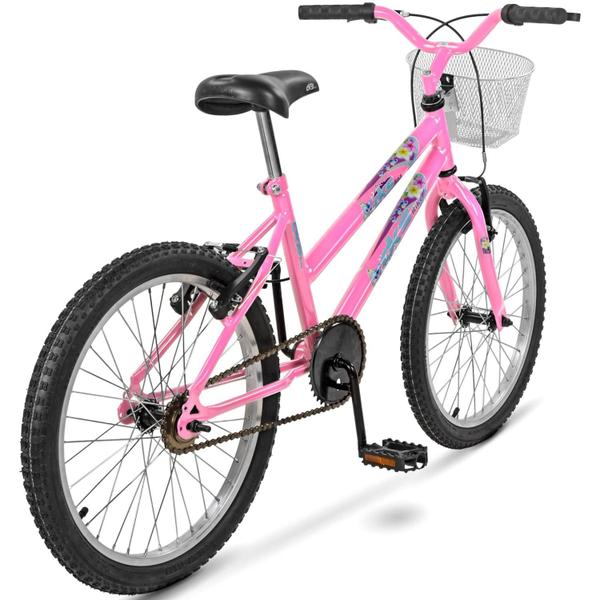 Imagem de Bicicleta Aro 20 Dks Infantil Menina Criança Mtb Com Cesta C/Rodinha 