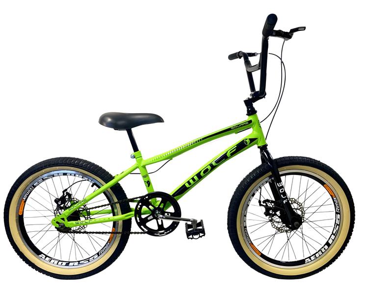 Imagem de Bicicleta Aro 20 Infantil à Disco Bmx Cross Freestyle - WOLF BIKE