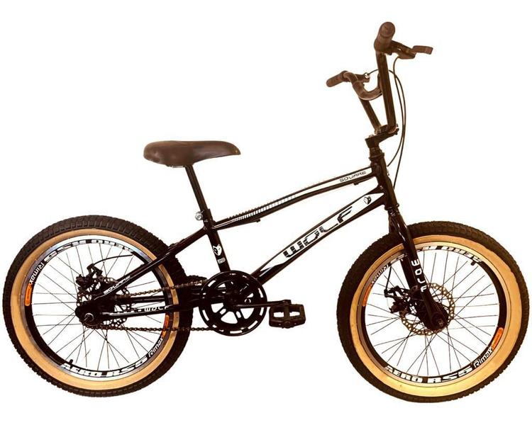 Imagem de Bicicleta Aro 20 Infantil à Disco Bmx Cross Freestyle - WOLF BIKE