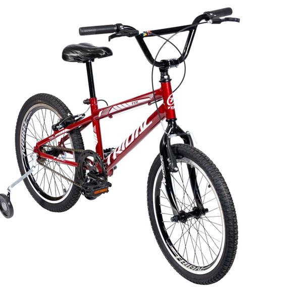 Imagem de Bicicleta Aro 20 Infantil Bmx Cross Roda Lateral Vermelho