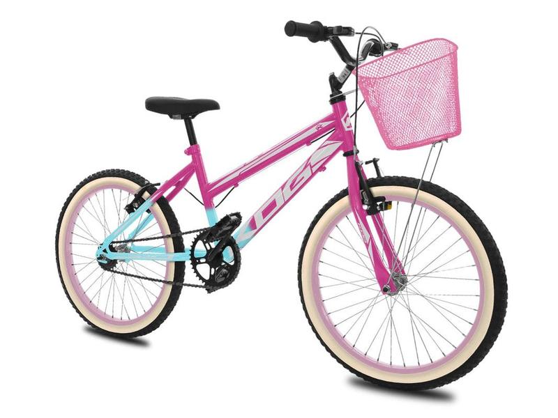 Imagem de Bicicleta Aro 20 Infantil Feminina  KOG Retro Com Cestinha