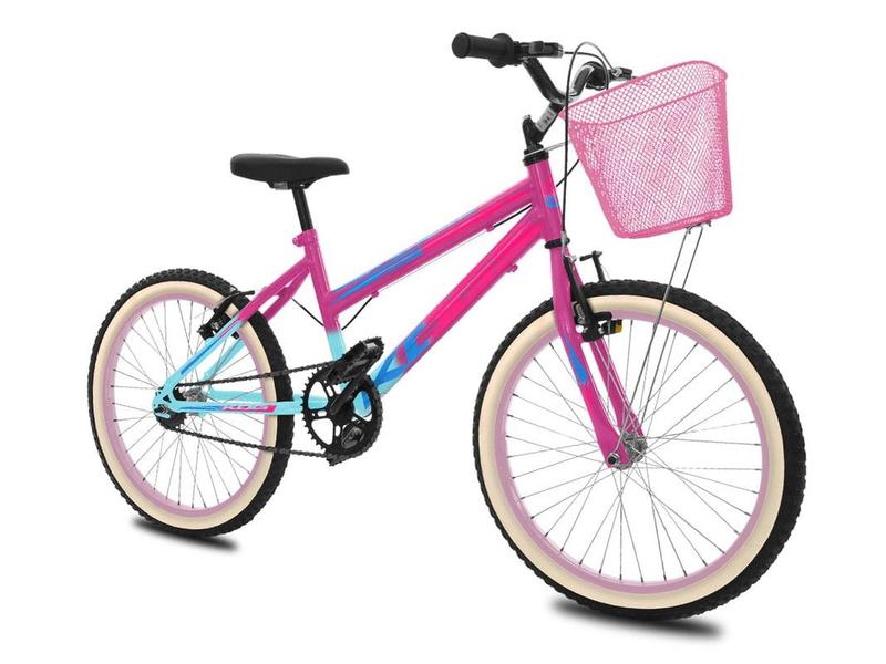 Imagem de Bicicleta Aro 20 Infantil Feminina  KOG Retro Com Cestinha