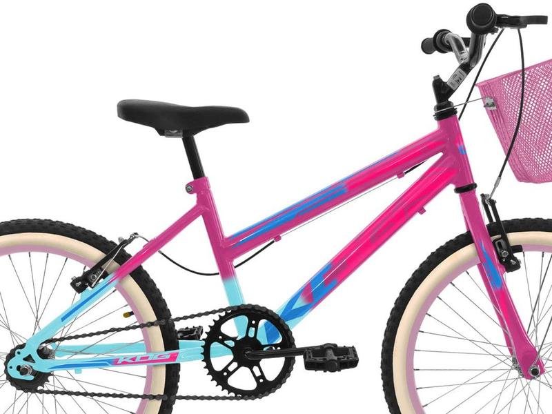 Imagem de Bicicleta Aro 20 Infantil Feminina  KOG Retro Com Cestinha