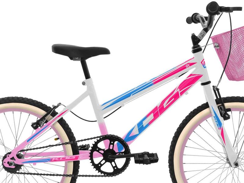 Imagem de Bicicleta Aro 20 Infantil Feminina  KOG Retro Com Cestinha