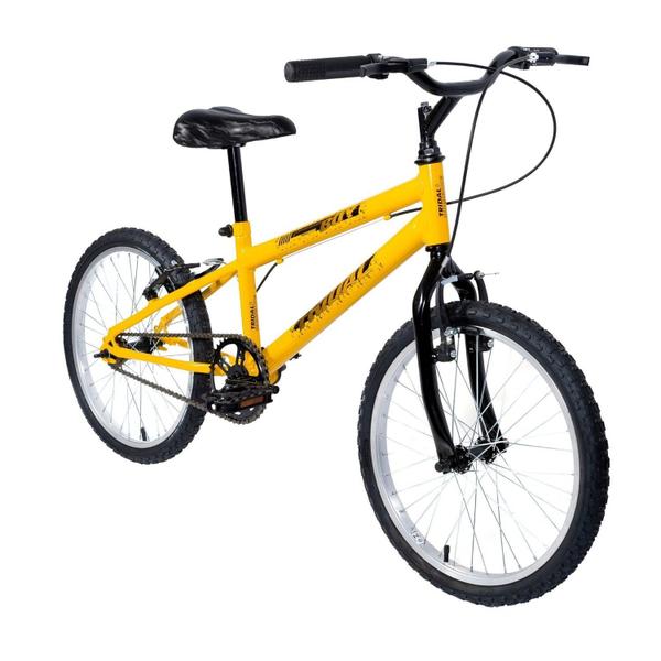 Imagem de Bicicleta Aro 20 Quadro Mtb Rebaixado em Aço Boy Infantil Amarelo