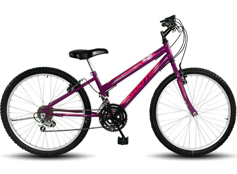 Imagem de Bicicleta Aro 24 Infantil 18 marchas South Love Girl Freio V-Brake