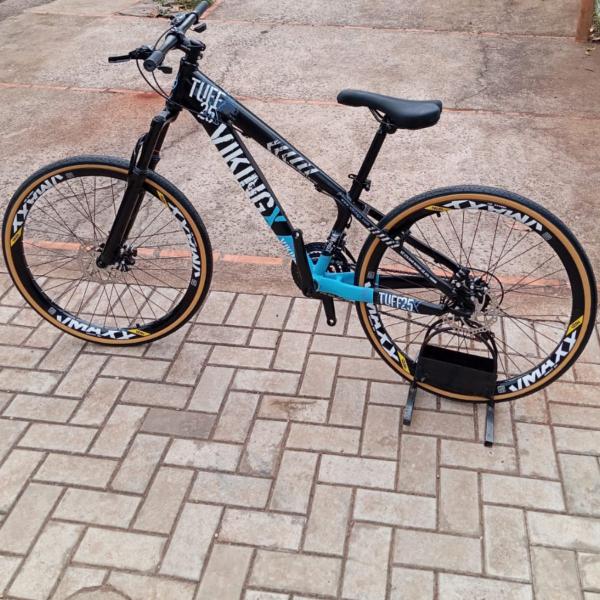 Imagem de Bicicleta Aro 26 Aluminio Vikingx  21v Freeride Tuff 25 Mtb Freios a Disco Suspensão Dianteira