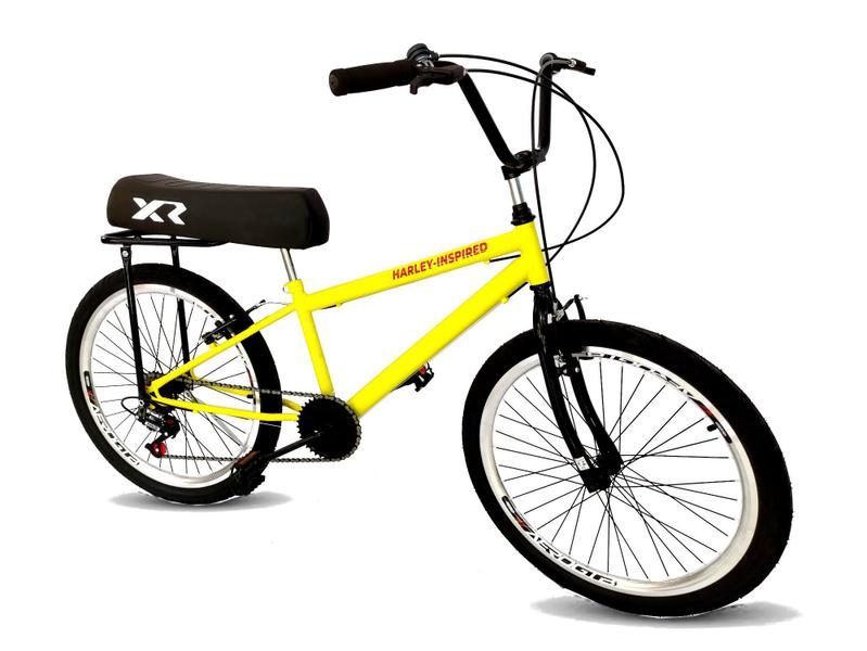 Imagem de Bicicleta aro 26 com banco de mobilete 6 marchas tipo bmx am