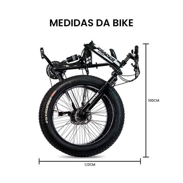 Imagem de  Bicicleta Aro 26" Dobrável Com Dupla Suspensão Fat Sport Z-Rader