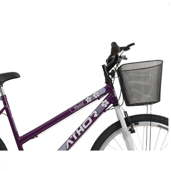 Imagem de Bicicleta Aro 26 Feminina Athor Model 18 Marchas Com Cesta