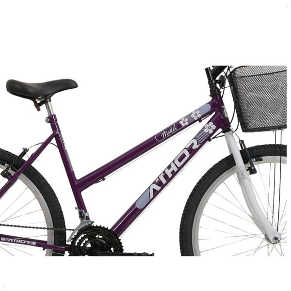 Imagem de Bicicleta Aro 26 Feminina Athor Model 18 Marchas Com Cesta