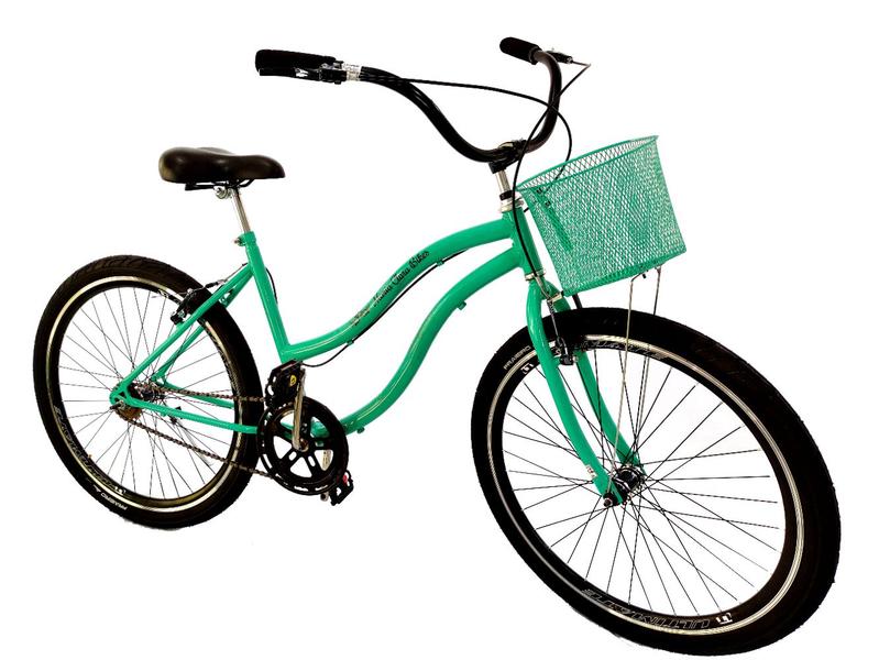 Imagem de Bicicleta aro 26 urbana summer tropical sem marchas verde