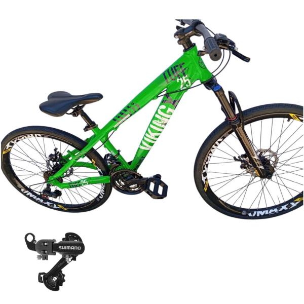 Imagem de Bicicleta Aro 26 Vikingx Tuff 25 Cambio Shimano Traseiro 21v  Mtb Freeride Unissex 