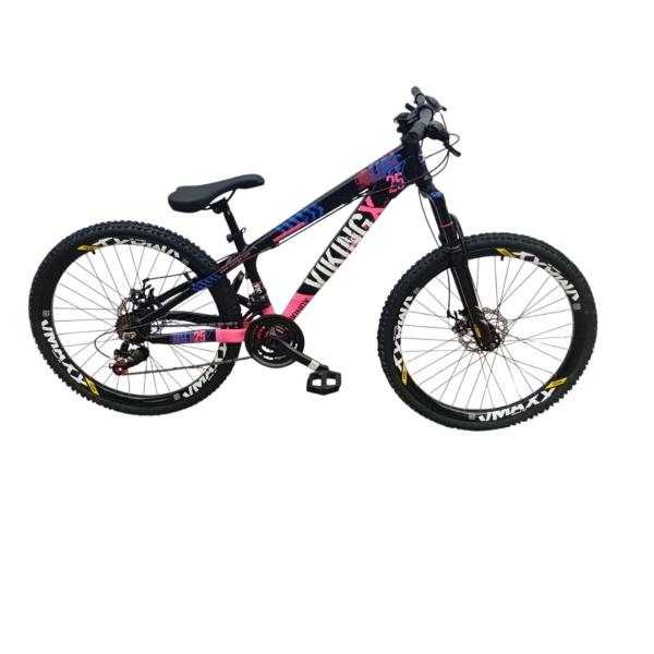 Imagem de Bicicleta Aro 26 Vikingx tuff 25 Freio Disco Suspensão Dianteira Mtb Freeride 