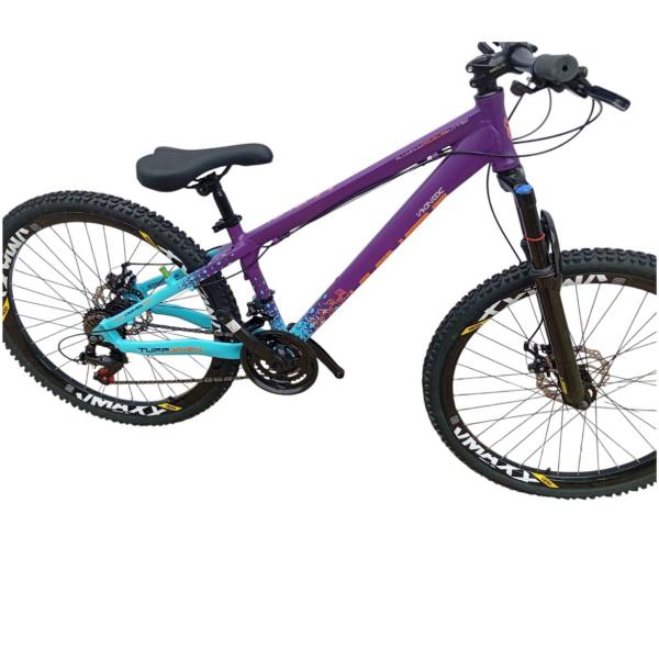 Imagem de Bicicleta Aro 26 Vikingx Tuff 44 21v Cambio Importado Quadro Aluminio Mtb Freeride Suspensão Dianteira