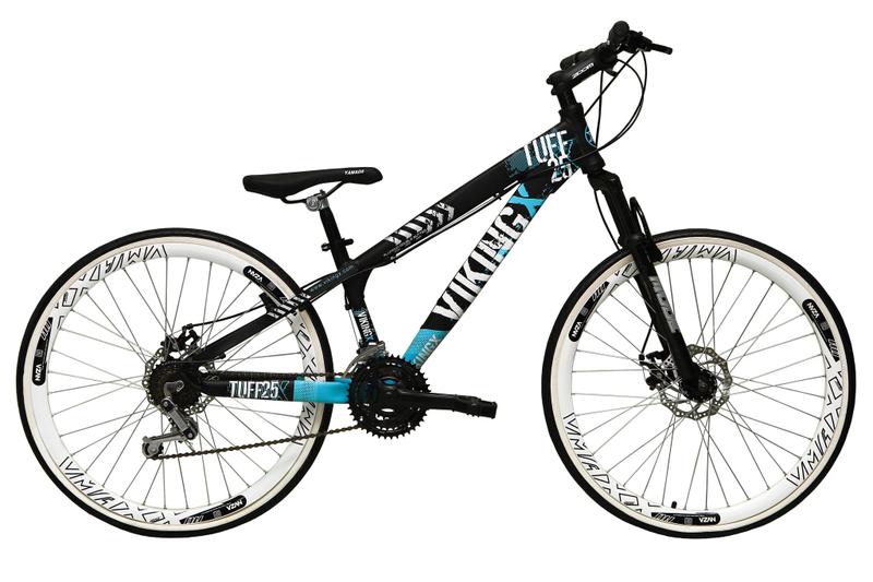 Imagem de Bicicleta Aro 26 Vikingx Tuff Preto/Azul 21v Alumínio Freeride Freio a Disco Aros Vmaxx Branco