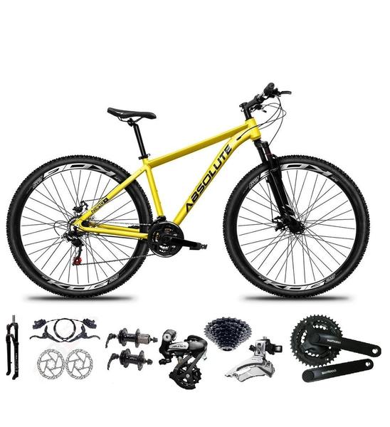 Imagem de Bicicleta Aro 29 Absolute Nero 5 Shimano Altus 24v Freios Hidráulicos Garfo com Trava - Amarelo